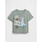 Gap Erkek Bebek Haki Mix & Match Grafik Baskılı T-Shirt - Yeşil - 2 Yaş