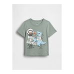 GAP Erkek Bebek Haki Mix & Match Grafik Baskılı T-Shirt