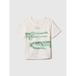 GAP Erkek Bebek Kırık Beyaz Grafik Baskılı T-Shirt, 18-24 Ay
