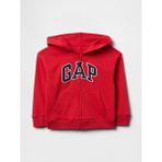 Gap Erkek Bebek Kırmızı Gap Logo Relaxed Fermuarlı Sweatshirt - 18 - 24 Ay