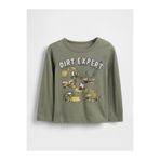 GAP Erkek Bebek Koyu Yeşil Mix & Match Grafik Baskılı T-Shirt