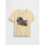 GAP Erkek Bebek Krem Grafik Baskılı T-Shirt, 3 Yaş