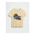 GAP Erkek Bebek Krem Grafik Baskılı T-Shirt