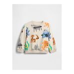 GAP Erkek Bebek Krem VintageSoft Fransız Havlu Terry Grafik Baskılı Sweatshirt