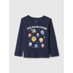 Gap Erkek Bebek Lacivert Mix and Match Grafikli T-Shirt - 2 Yaş