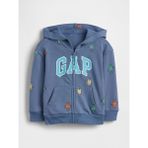 Gap Erkek Bebek Mavi Relaxed Logo Fransız Havlu Kumaş Fermuarlı Sweatshirt - 2 Yaş