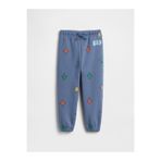 GAP Erkek Bebek Mavi Relaxed Logo Pull-On Fransız Havlu Kumaş Jogger Eşofman Altı