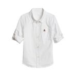 GAP Erkek Bebek Oxford Dönüştürülebilir Düğmeli Gömlek, Beyaz, 5 Yıl