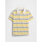 Gap Erkek Bebek Sarı Çizgili Rugby Polo T-Shirt - 6 - 12 Ay