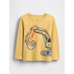Gap Erkek Bebek Sarı Grafik Baskılı T-Shirt - 3 Yaş