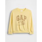 Gap Erkek Bebek Sarı Relaxed Fransız Havlu Kumaş Grafik Baskılı Sweatshirt - 2 Yaş