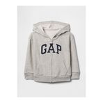 GAP Erkek Bebek Siyah Logo Relaxed Fermuarlı Sweatshirt