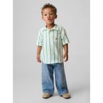 Gap Erkek Bebek Yeşil Pamuk Gauze Baskılı Polo T-Shirt - 18 - 24 Ay