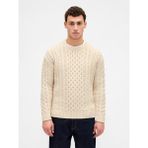 Gap Erkek Bej Relaxed Cable-Knit Kazak - 2XL