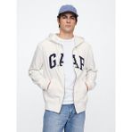 Gap Erkek Beyaz Gap Logo Fermuarlı Fransız Havlu Kumaş Sweatshirt - 2XL