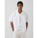 Gap Erkek Beyaz Keten Karışımı Relaxed Gömlek - 2XL