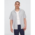 GAP Erkek Beyaz Seersucker Boxy Fit Gömlek