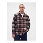 Gap Erkek Bordo Organik Pamuk Relaxed Flannel Gömlek