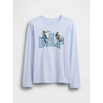Gap Erkek Çocuk Açık Mavi Grafik Baskılı T-Shirt - 2XL