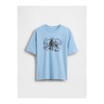 GAP Erkek Çocuk Açık Mavi Relaxed Logo T-Shirt