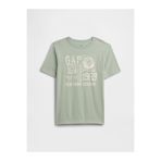 GAP Erkek Çocuk Açık Yeşil Grafik Baskılı T-Shirt