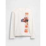 Gap Erkek Çocuk Beyaz Grafik Baskılı T-Shirt - M