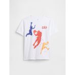 Gap Erkek Çocuk Beyaz Grafik Baskılı T-Shirt - XL