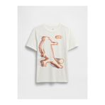 Gap Erkek Çocuk Beyaz Grafik Baskılı T-Shirt