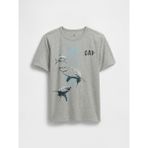 Gap Erkek Çocuk Gri Grafik Baskılı T-Shirt - 2XL