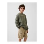 GAP Erkek Çocuk Haki Relaxed Grafik Baskılı Sweatshirt