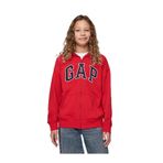 GAP Erkek Çocuk Kapüşonlu Sweatshirt, Heritage Logo, Kırmızı, S Beden