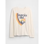 Gap Erkek Çocuk Kırık Beyaz Grafik Baskılı T-Shirt - M