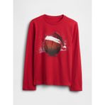 Gap Erkek Çocuk Kırmızı Grafik Baskılı T-Shirt - XS