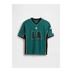 GAP Erkek Çocuk Koyu Yeşil Oversized Jersey T-Shirt