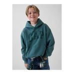 GAP Erkek Çocuk Koyu Yeşil VintageSoft Relaxed Logo Sweatshirt