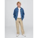 GAP Erkek Çocuk Krem Relaxed Easy Khaki Pantolon, 12 Yaş