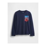 GAP Erkek Çocuk Lacivert Marvel Relaxed Grafik T-Shirt