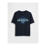 GAP Erkek Çocuk Lacivert Relaxed Logo T-Shirt