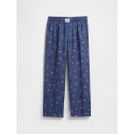Gap Erkek Çocuk Mavi 100% Geri Dönüştürülmüş Flannel Football Pijama Altı - 6