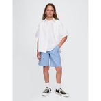 GAP Erkek Çocuk Mavi 8" Keten Karışımlı Şort