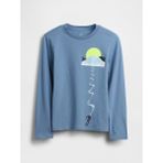 Gap Erkek Çocuk Mavi Grafik Baskılı T-Shirt - XL