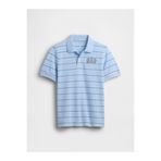 GAP Erkek Çocuk Mavi Logo Pique Polo T-Shirt