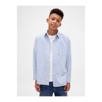 GAP Erkek Çocuk Mavi Relaxed Oxford Gömlek