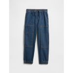 Gap Erkek Çocuk Mavi Relaxed Pull-On Denim Jogger Pantolon - XL