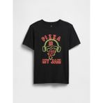 Gap Erkek Çocuk Siyah Grafik Baskılı T-Shirt