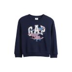 GAP Erkek Çocuk Sweatshirt, Lacivert, 3 Yaş, Oversized Logo Crew
