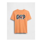 GAP Erkek Çocuk Turuncu Grafik Baskılı T-Shirt