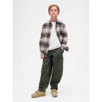 Gap Erkek Çocuk Yeşil Brushed Easy Kargo Baggy Pantolon