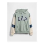 GAP Erkek Çocuk Yeşil Relaxed Logo Fransız Havlu Kumaş Sweatshirt
