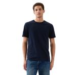 GAP Erkek Everyday Soft Bisiklet Yaka Tişört Tişört, Duvar halısı deniz mavisi, S
